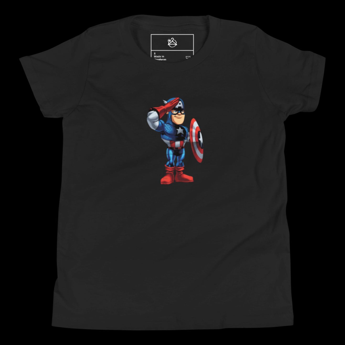 YOUTH SHORT SLEEVE CAPTAIN AMERICA