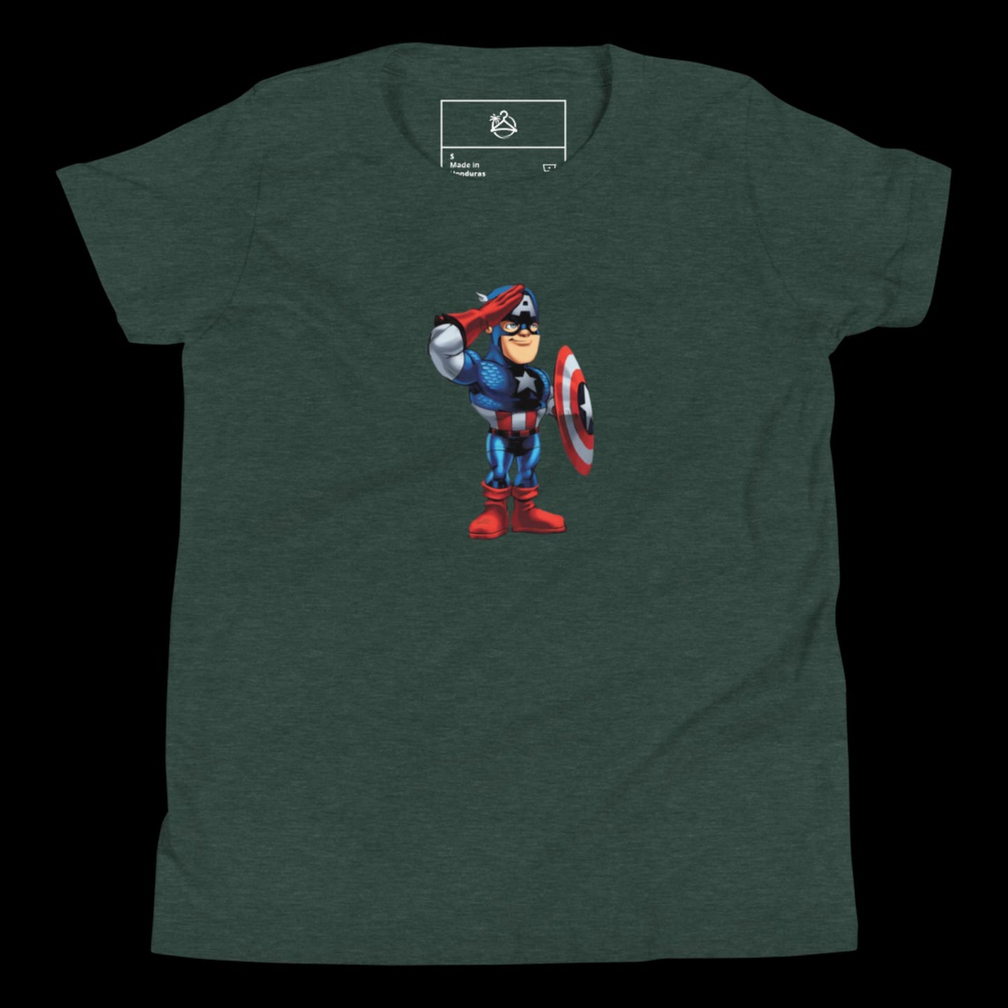 YOUTH SHORT SLEEVE CAPTAIN AMERICA